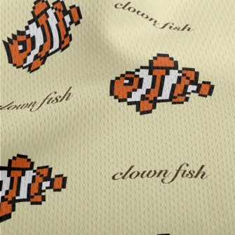 像素風格小丑魚鳥眼布(幅寬160公分)