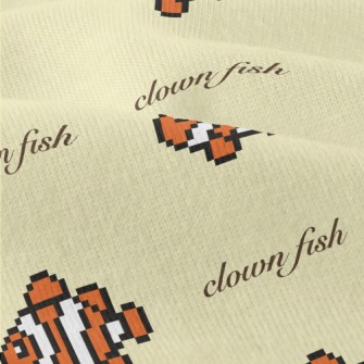 像素風格小丑魚仿棉布(幅寬150公分)