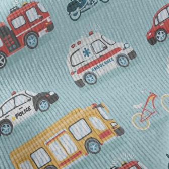 救護車警車消防車燈芯絨(幅寬150公分)