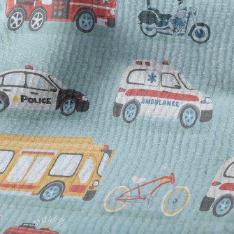 救護車警車消防車毛巾布(幅寬160公分)