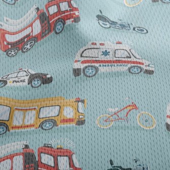 救護車警車消防車鳥眼布(幅寬160公分)