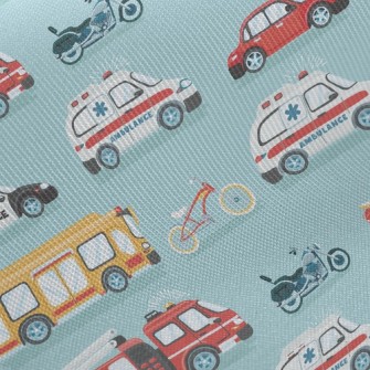救護車警車消防車斜紋布(幅寬150公分)