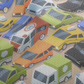 巨大汽車停車場鳥眼布(幅寬160公分)