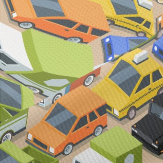 巨大汽車停車場高爾布(幅寬180公分)
