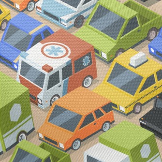 巨大汽車停車場春亞紡(幅寬160公分)