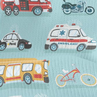 救護車警車消防車仿毛衣布(幅寬150公分)