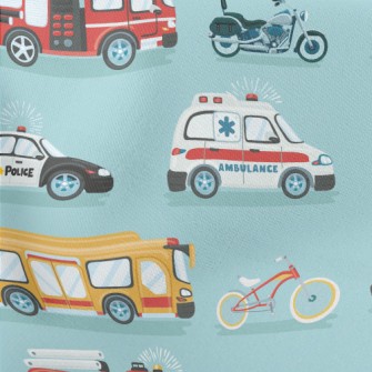 救護車警車消防車薄棉布(幅寬150公分)