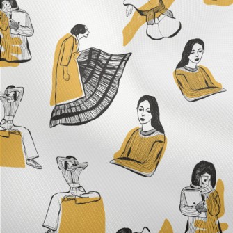 現代抽象女性雙斜布(幅寬150公分)