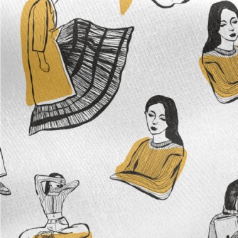 現代抽象女性刷毛布(幅寬150公分)
