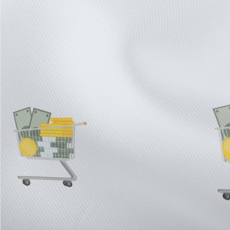 裝金錢和金幣的購物籃雙斜布(幅寬150公分)