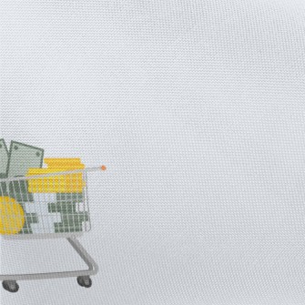 裝金錢和金幣的購物籃春亞紡(幅寬160公分)