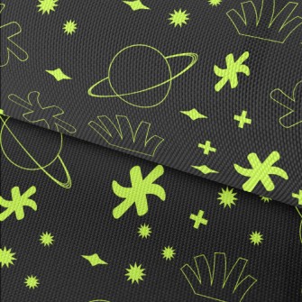 螢光色星球星星牛津布(幅寬150公分)