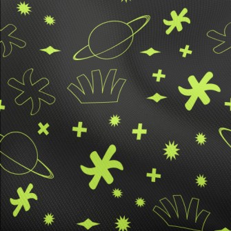 螢光色星球星星雙斜布(幅寬150公分)