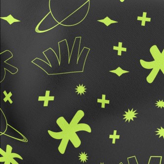 螢光色星球星星羅馬布(幅寬160公分)