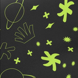 螢光色星球星星厚棉布(幅寬150公分)