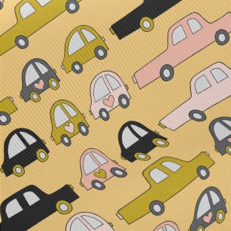 手繪汽車塞車厚棉布(幅寬150公分)