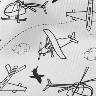 直昇機與飛機毛巾布(幅寬160公分)