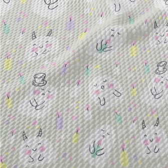 可愛各種幽靈和蠟燭泡泡布(幅寬160公分)