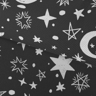 塗鴉星星月亮牛津布(幅寬150公分)
