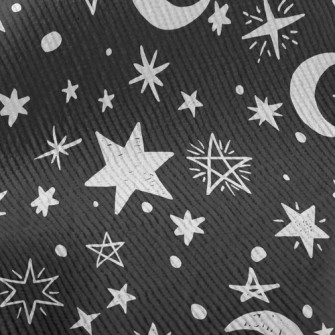 塗鴉星星月亮燈芯絨(幅寬150公分)