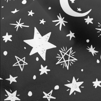 塗鴉星星月亮水晶絨(幅寬160公分)