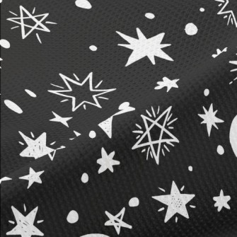 塗鴉星星月亮高爾布(幅寬180公分)