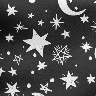 塗鴉星星月亮刷毛布(幅寬150公分)