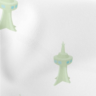 塗鴉電視塔薄棉布(幅寬150公分)