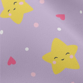 微笑星星與愛心雪紡布(幅寬150公分)