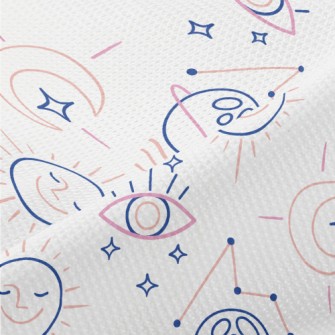 線條星球太陽星座月亮高爾布(幅寬180公分)
