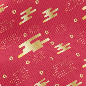 金色漸層雲朵燈芯絨(幅寬150公分)