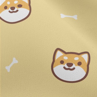 可愛活潑的柴犬雪紡布(幅寬150公分)