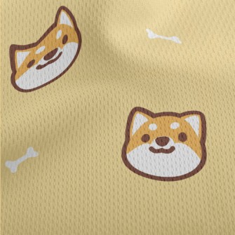可愛活潑的柴犬鳥眼布(幅寬160公分)