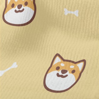 可愛活潑的柴犬毛巾布(幅寬160公分)