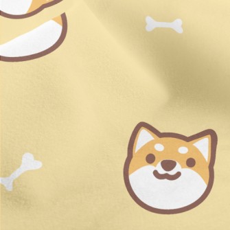 可愛活潑的柴犬水晶絨(幅寬160公分)