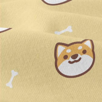可愛活潑的柴犬仿棉布(幅寬150公分)