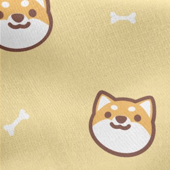 可愛活潑的柴犬刷毛布(幅寬150公分)