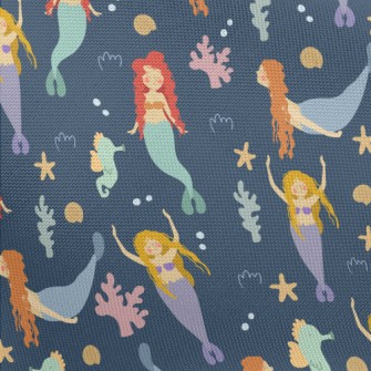 大海裡的美人魚們春亞紡(幅寬160公分)