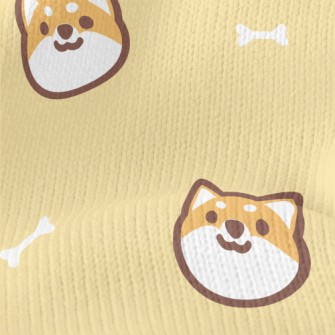 可愛活潑的柴犬仿毛衣布(幅寬150公分)