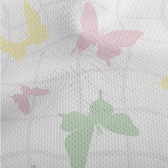 色彩剪影的蝴蝶鳥眼布(幅寬160公分)