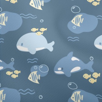 卡通可愛海洋世界雙斜布(幅寬150公分)