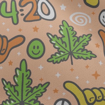 逗趣阿囉哈手勢雪紡布(幅寬150公分)