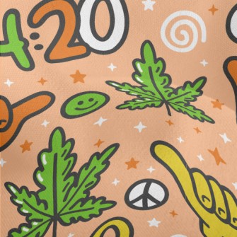 逗趣阿囉哈手勢竹節麻(幅寬150公分)
