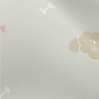 毛絨可愛的貴賓狗雪紡布(幅寬150公分)