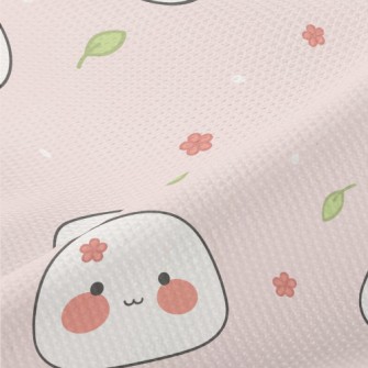 圓潤可愛的麻糬圖案高爾布(幅寬180公分)