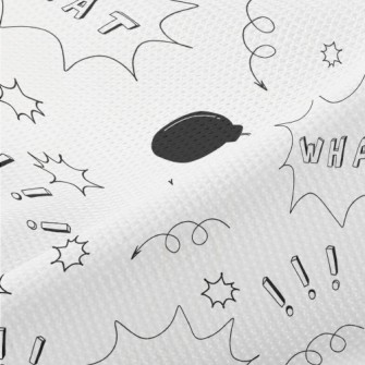WHAT驚訝文字框和炸彈高爾布(幅寬180公分)