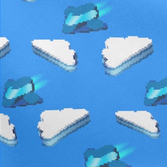 多雲戰鬥飛機春亞紡(幅寬160公分)