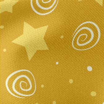 色塊星星和線條漩渦帆布(幅寬150公分)