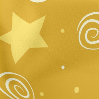 色塊星星和線條漩渦薄棉布(幅寬150公分)