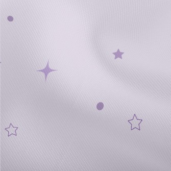 四散紫色的各種星星雙斜布(幅寬150公分)